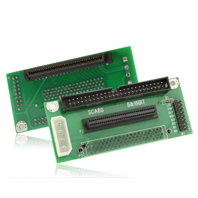 SCA SCSI 80pin to 68pin / 50pin Adapter